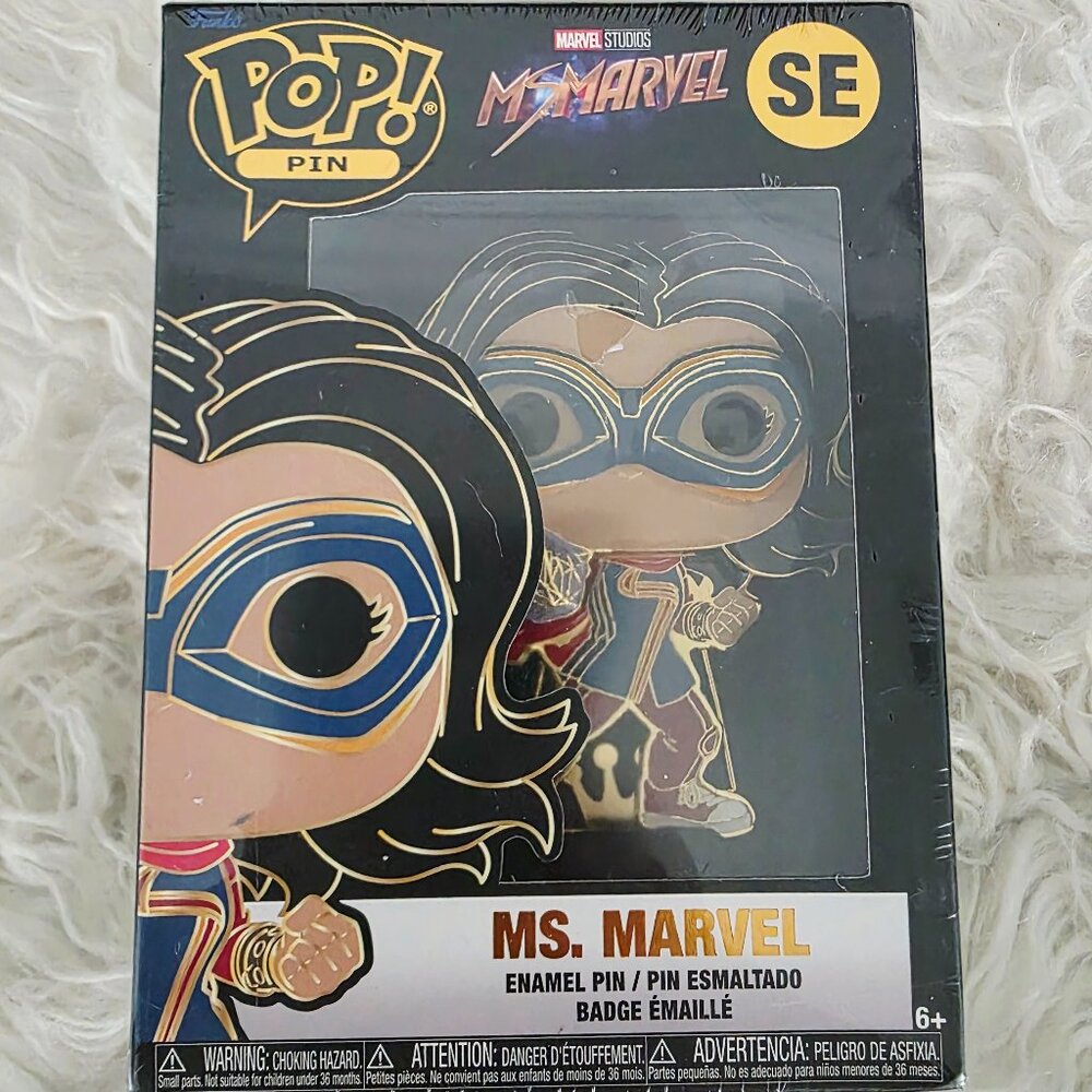 NWT Funko Pop! Pop Pin Marvel Ms. Marvel SE Enamel Pin- Stand Included